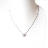 Esprit Necklace Silver Chain And Heart Shape With Stone 9.25 Silver