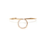 Esprit Bangle Rose Gold Open Style And Round Design With Stone