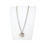 Esprit Necklace Silver Chain Stainless And Double Chain Round With Pendant Gold