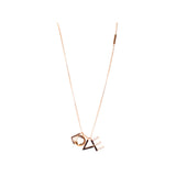 Esprit Necklace Ip Rosegold Color & Stainless Steel With Love Letters Pendant