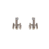 Esprit Earrings Silver Color With Stone Design