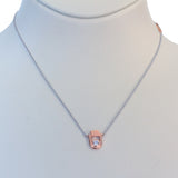 Esprit Necklace Silver Color Chain With Stone/ Rosegold Pendant 925 Silver