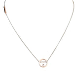 Esprit Necklace Silver ColorÂ Chain With Ip Rosegold Pendant 9.25 Silver