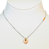 Esprit NecklaceÂ  Stainless Steel Chain Â With RosegoldÂ Â HeartÂ  With Stone Pendant