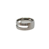 Esprit Ring Stainles Steel Matt Finish With Stone Size 6