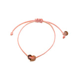 Esprit Bracelet Pink Color String With Heart Shape Charm Matt & Glossy Finish