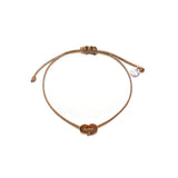 Esprit Bracelet Dark Beige String With Heart Shape Charm And Crystal