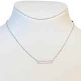 Esprit Necklace Stainless Steel Chain With Open Bar Style With Stone Pendant
