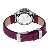Esprit Ladies Stainless Steel Watch Maroon Dial & Maroon Color Leather Strap