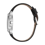 Esprit Ladies Stainless Steel Watch White Dial & Black Leather Strap