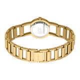 ساعة إسبري نسائي من الستانلس الستيل مطلي بالذهبي مع ميناء فضية و سوار من المعدن