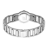 ساعة إسبري نسائي من الستانلس الستيل مع ميناء بيضاء و سوار معدني