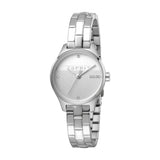 ساعة إسبري نسائي من الستانلس الستيل مع ميناء بيضاء بالأحجار و سوار معدني