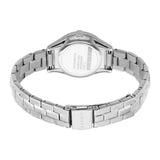 ساعة إسبري نسائي من الستانلس الستيل مع ميناء بيضاء بالأحجار و سوار معدني