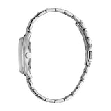 ساعة إسبري نسائي من الستانلس الستيل مع ميناء بيضاء بالأحجار و سوار معدني