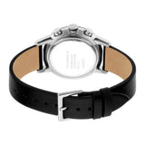 Esprit Men's Chronograph Watch Black Leather Strap &Â White Dial With Date
