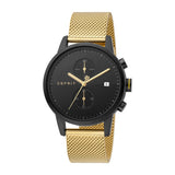 Esprit Men's Black PVD Case Watch Black Dial & IP Gold Mesh Bracelet