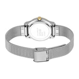 ساعة إسبري نسائي من الستانلس الستيل بلونين مع ميناء فضية و سوار شبكي