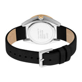 ساعة إسبري نسائي من الستانلس الستيل بلونين مع أحجار على حواف العلبة و حزام من الجلد