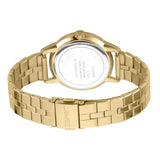 Esprit Ladies IP Gold Stainless Steel Watch Stones on Bezel Silver Color Dial & Metal Bracelet