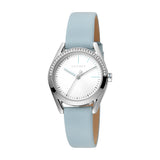 Esprit Ladies Stainless Steel Watch Stones on Bezel White Dial & Blue Strap