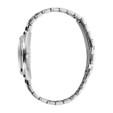 ساعة إسبري نسائي من الستانلس الستيل مع أحجار على حواف العلبة و ميناء بيضاء على سوار معدني