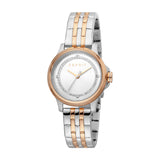 Esprit Ladies Two Tone Watch White Dial With Stone