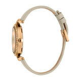 Esprit Ladies Watch Beige Leather Strap Ip Rose Gold Case & White Dial - Blue Salon