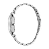 Esprit Ladies Watch Silver Color Bracelet Ss Case With Stone White Dial