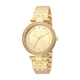 Esprit Ladies Watch Gold Bracelet Ss Case & Golden Dial With Stone