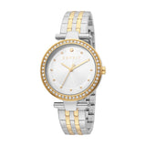 Esprit Ladies Two Tone Watch With Silver  Dial & Stone - Blue Salon