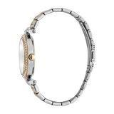 Esprit Ladies Two Tone Watch With Silver  Dial & Stone
