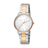 Esprit Ladies Two Tone Watch With Silver Dial