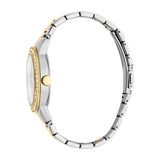 Esprit Ladies Two Tone Watch Silver Color/Golden Bracelet White Dial With Stone