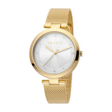 Esprit Ladies Watch Golden Mesh Bracelet With White Dial