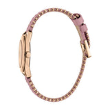 Esprit Ladies Watch Pink Leather Strap Ip Rose Gold Case & Dial