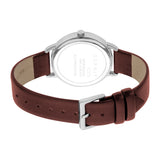 Esprit Ladies Watch Brown Leather Strap Stainless Steel Case & White Dial