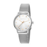 Esprit Ladies WatchÂ Silver Color Mesh Bracelet With White Dial Set With Accessories - Blue Salon