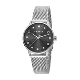 Esprit Ladies Watch Silver Color Mesh Bracelet With Black Dial Set With Accessories - Blue Salon