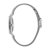 Esprit Ladies Watch Silver Color Mesh Bracelet With Black Dial Set With Accessories