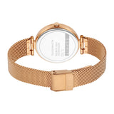 Esprit Ladies Watch Rose Gold Mesh Bracelet Stainless Steel Case & White Dial