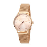 Esprit Ladies Watch Ip Rosegold Mesh Bracelet & Dial Set With Accessories - Blue Salon