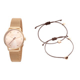 Esprit Ladies Watch Ip Rosegold Mesh Bracelet & Dial Set With Accessories - Blue Salon