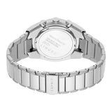 Esprit Men's Chronograph Watch Silver Color Ss Bracelet Black Dial With Date - Blue Salon