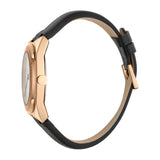 Esprit Men's Chronograph Watch Black Leather Strap WhiteÂ Dial With Day/Date