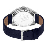 Esprit Men's Chronograph Watch Blue Leather Strap White Dial With Date - Blue Salon