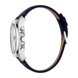 Esprit Men's Chronograph Watch Blue Leather Strap White Dial With Date - Blue Salon