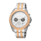 Esprit Men's Chronograph Watch Two Tone Ss Bracelet & White Dial With Date - Blue Salon