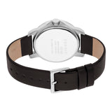 Esprit Watch Black Leather Strap & Black Dial With Date