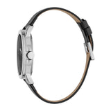 Esprit Watch Black Leather Strap & Black Dial With Date - Blue Salon